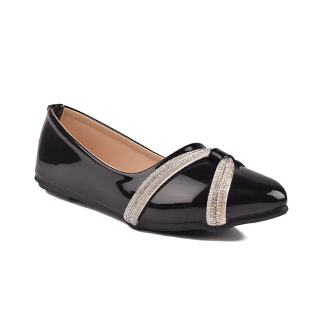 Girls Black Casual Pumps KD814