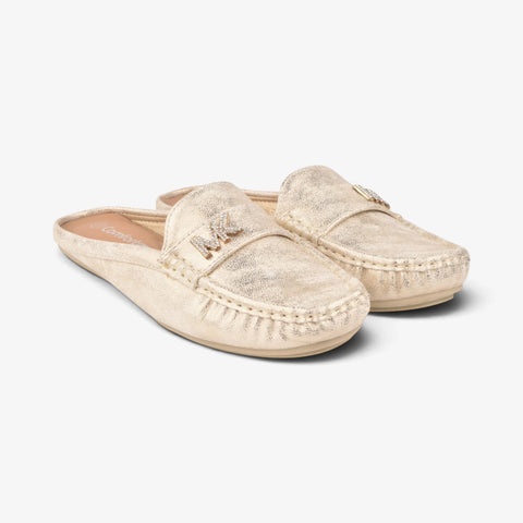 Women Cream Back Open Shoes WM1276