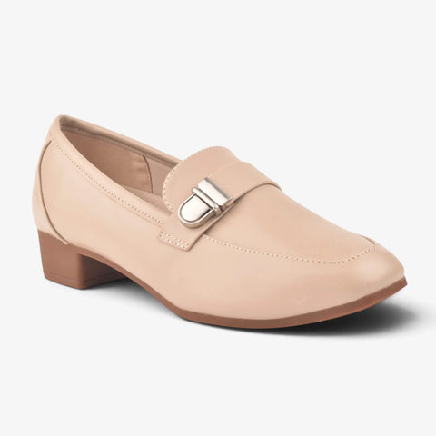 Women Beige Heel Comfit Shoes WM1310