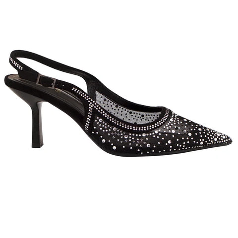 Women Black Fancy Court Shoes WM1313