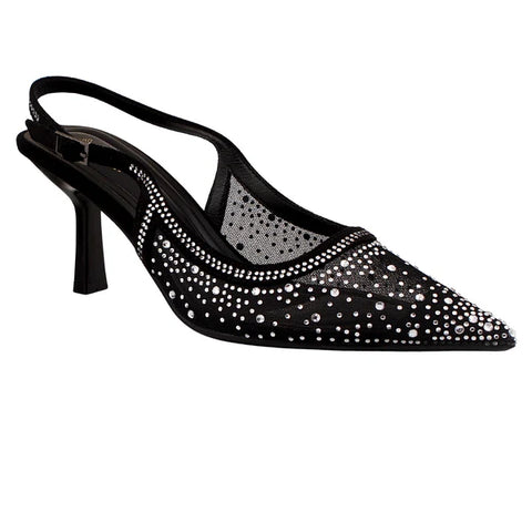 Women Black Fancy Court Shoes WM1313