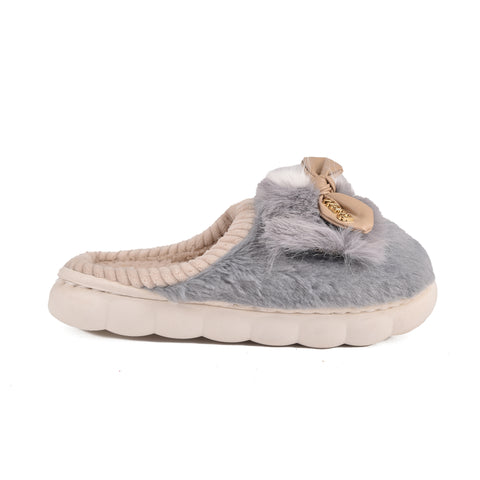 Women Blue Fur Slides KD999