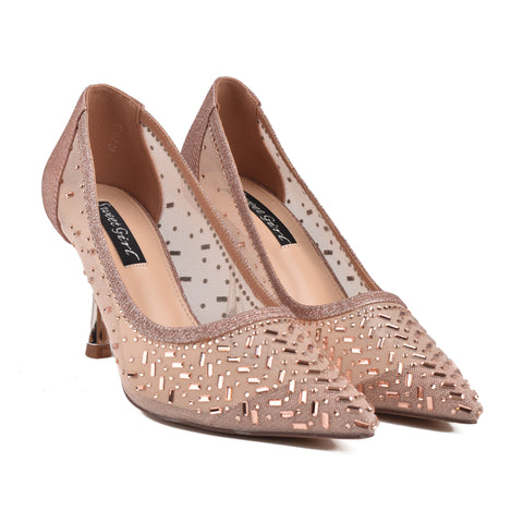Peach Bridal Court Shoes WN1233