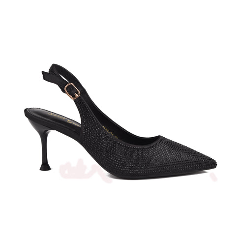 Black Casual Court Shoes WN1232