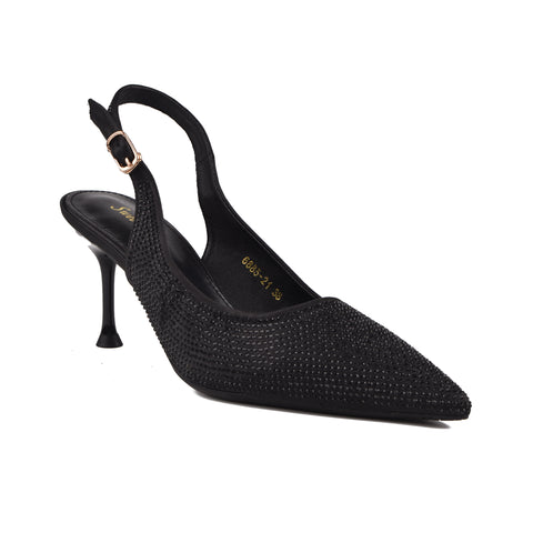 Black Casual Court Shoes WN1232
