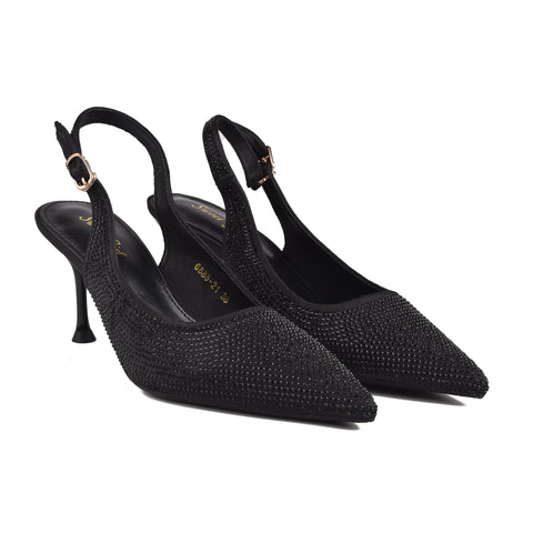 Black Casual Court Shoes WN1232