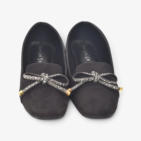 Women Black Suede Pumps WM1319