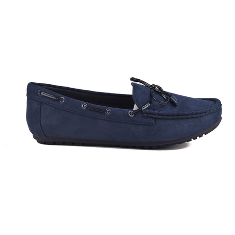 Navy Suede Women Pumps WN1237