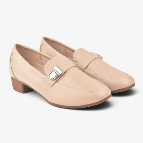 Women Beige Heel Comfit Shoes WM1310