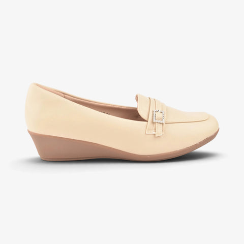 Women Cream Comfit Sole Shoes WM1309