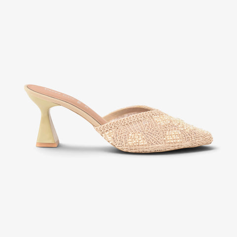 Women Cream Fancy  Shoes WM6070