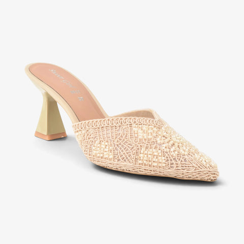 Women Cream Fancy  Shoes WM6070