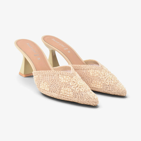 Women Cream Fancy  Shoes WM6070