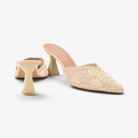 Women Cream Fancy  Shoes WM6070