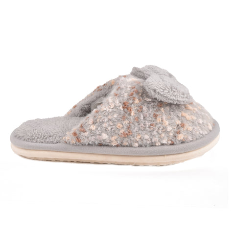 Women Grey Fur Slides KD018