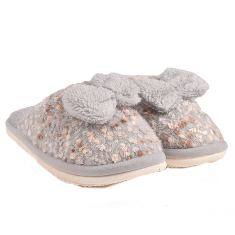 Women Grey Fur Slides KD018