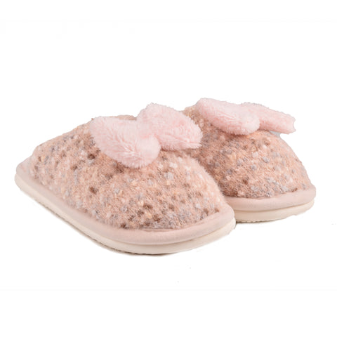 Women Pink Fur Slides KD018