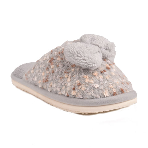 Women Grey Fur Slides KD018