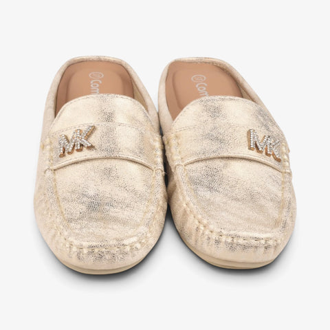 Women Cream Back Open Shoes WM1276