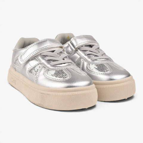 Girls Silver Fancy Sneakers KDJ537