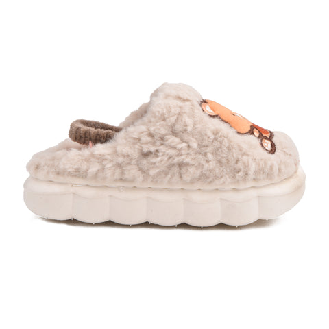 Kids OFFWhite Fur Slides KD088