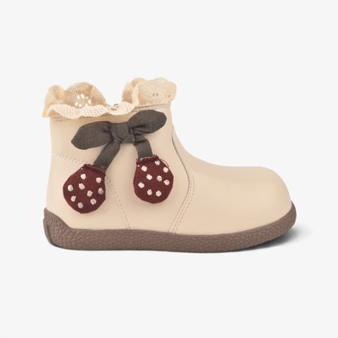 Girls Beige Long Boots KDJ532