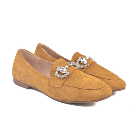Yellow Suede Women Pumps WN1210