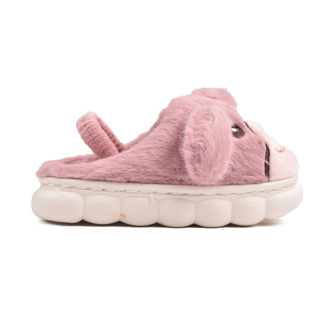 Kids Plum Fur Slides KD135