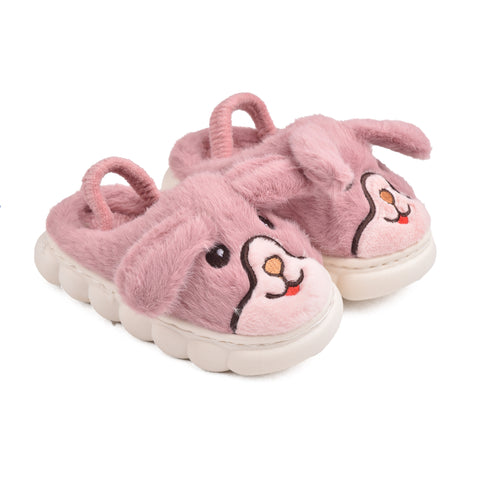 Kids Plum Fur Slides KD135