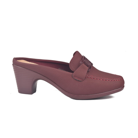 Maroon Back Open Comfit Shoes WN1213