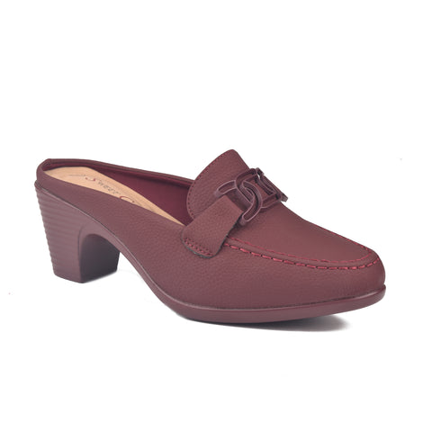 Maroon Back Open Comfit Shoes WN1213