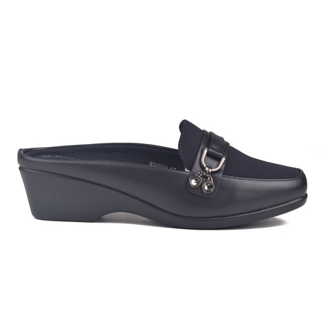 Navy Back Open Comfit Shoes WN1218