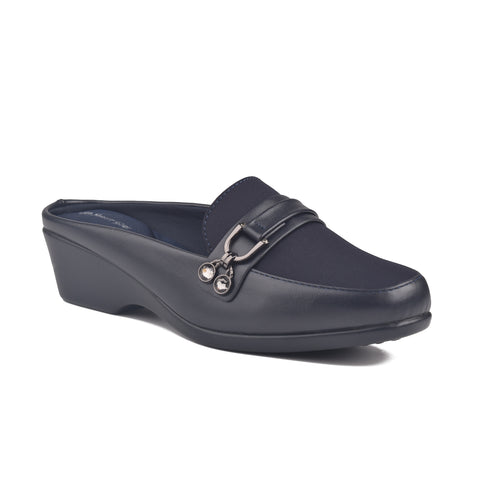 Navy Back Open Comfit Shoes WN1218