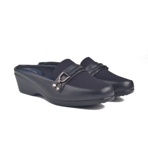 Navy Back Open Comfit Shoes WN1218