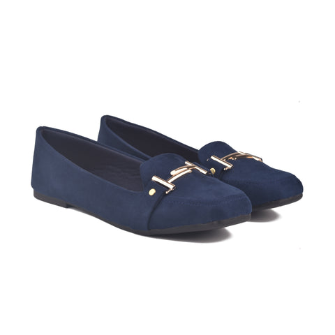 Navy Suede Women Pumps WN1204