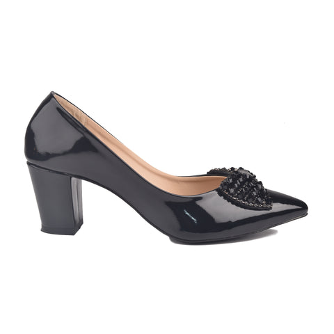 Black Casual Court Shoes WN1202