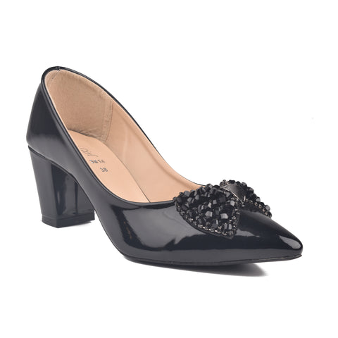 Black Casual Court Shoes WN1202