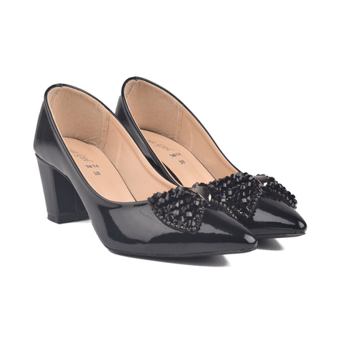 Black Casual Court Shoes WN1202