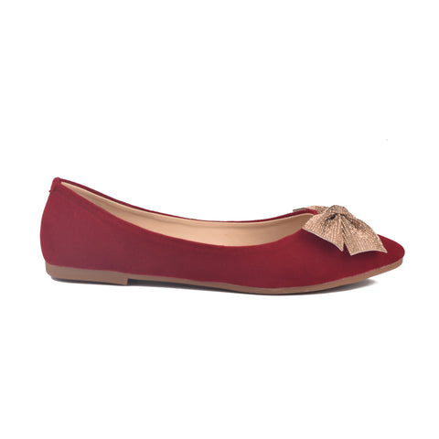 Maroon Casual Women Pumps WN1196