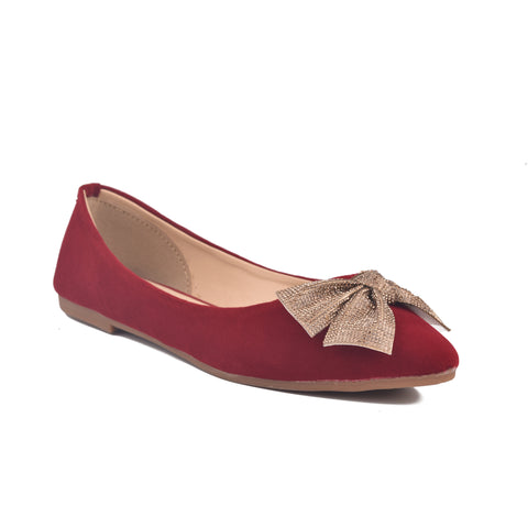 Maroon Casual Women Pumps WN1196