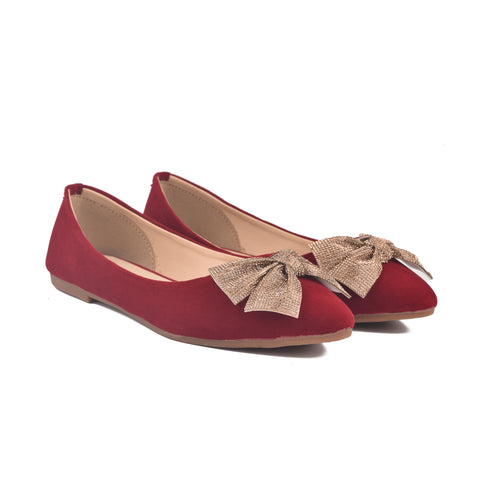 Maroon Casual Women Pumps WN1196