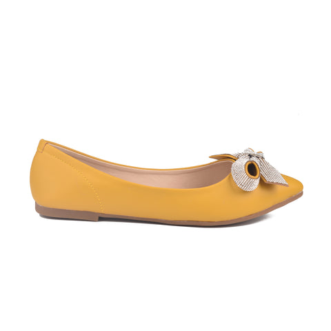 Yellow Casual Women Pumps WN1196