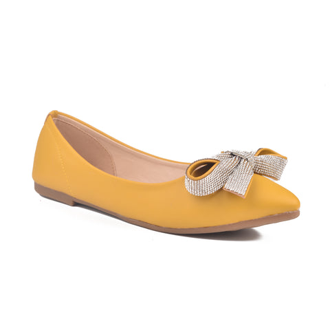 Yellow Casual Women Pumps WN1196
