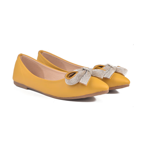 Yellow Casual Women Pumps WN1196