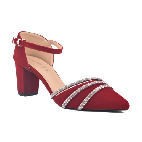 Maroon Fancy Court Shoes WN1198