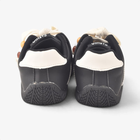 Girls Black Casual Sneakers KDJ545