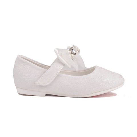Girls Whire Formal Pumps KD803