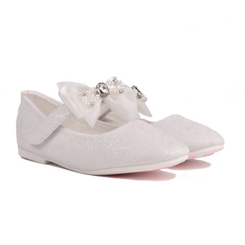 Girls Whire Formal Pumps KD803