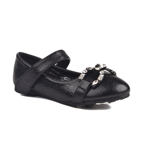 Girls Black Casual Pumps KD804