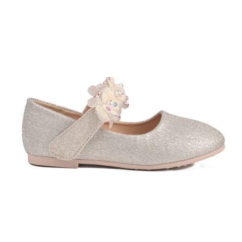 Girls Golden Fancy Pumps KD805